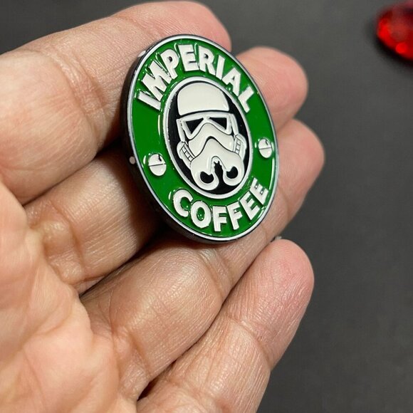 Storm Trooper Lapel Pin Imperial Green Coffee Star Wars Brooch Jewelry Badge Pin - Picture 2 of 10